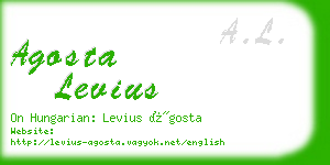 agosta levius business card